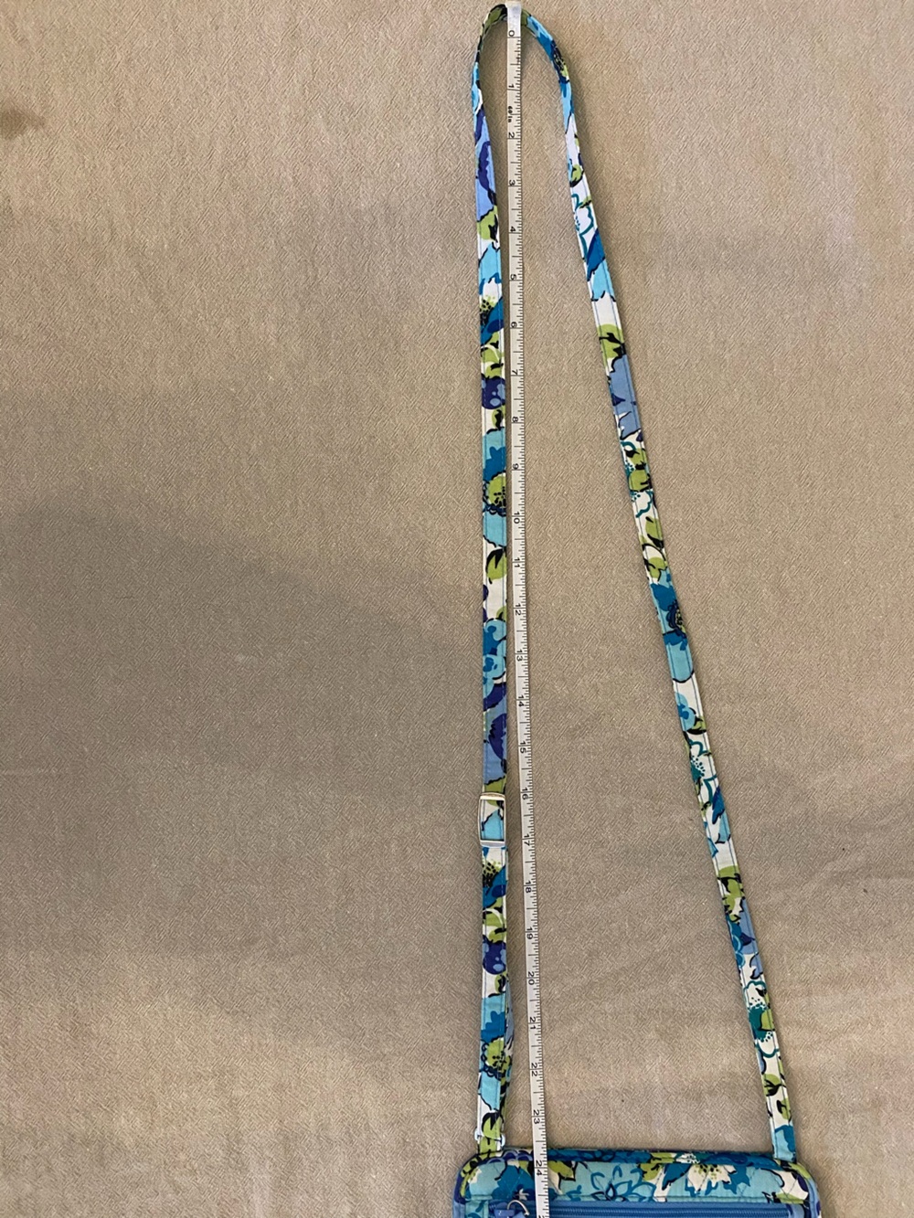 Vera Bradley Quilted Floral Crossbody Bag - Blue Multi - Picture 9 of 10